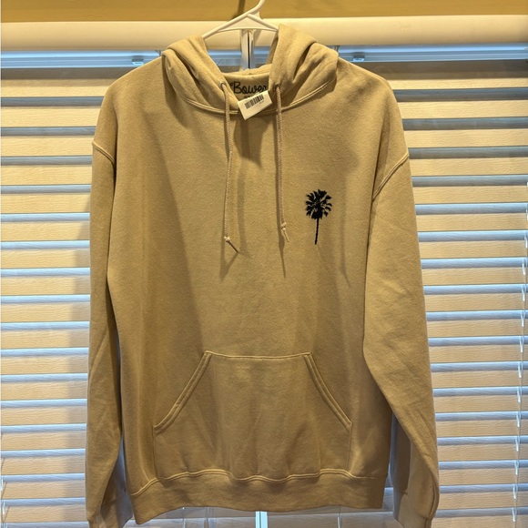 Balboa Tan Hoodie with Palm Tree Design - Picture 4 of 4